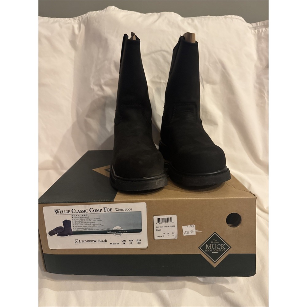 Original Muck Wellie Men Size 9M Classic Waterproof Brown Work & Safety Boots